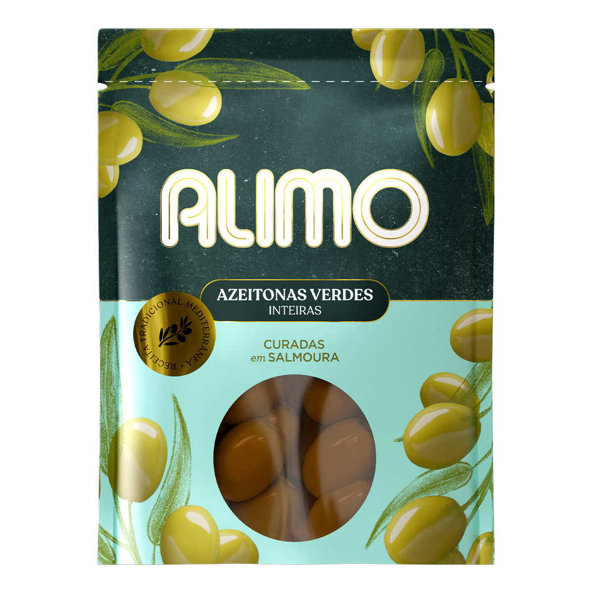 Azeitonas Verdes Inteiras Saco - ALIMO